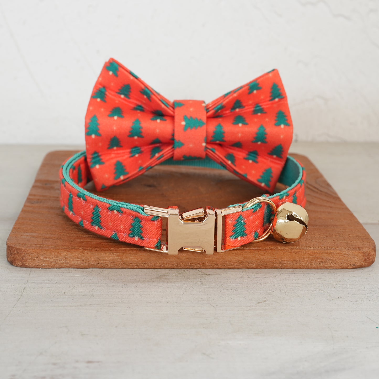 Christmas Adjustable Personalized Cat Collar With Removable Bell