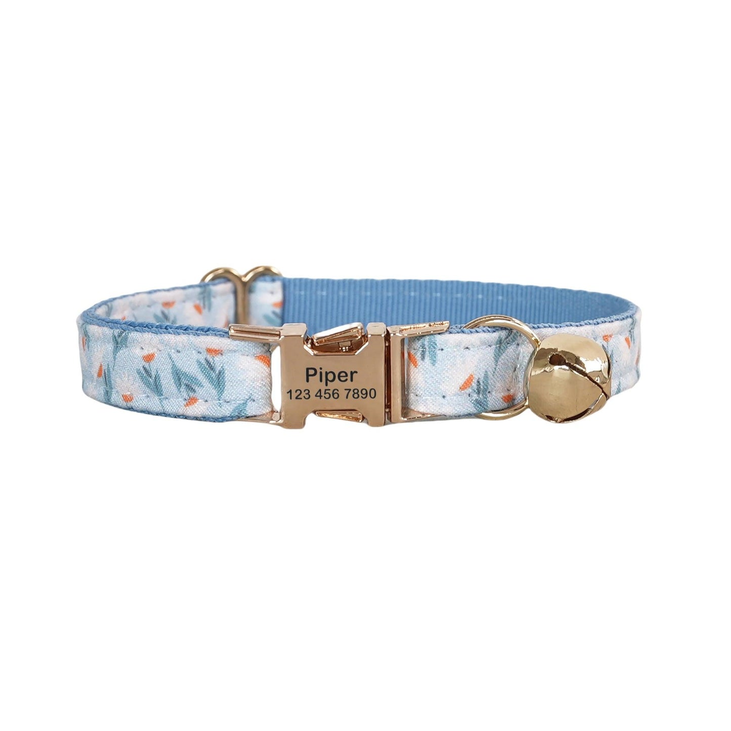 Flower Print Custom Cat Collars with Bowtie