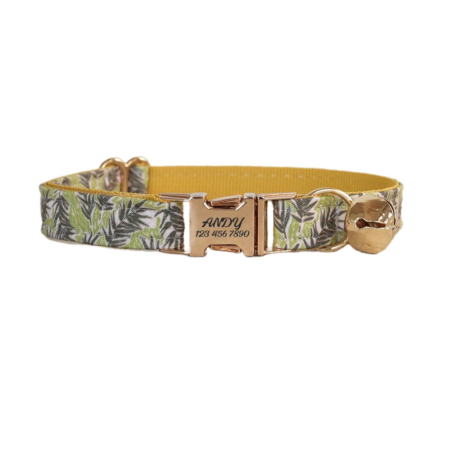 Flower Print Custom Cat Collars with Bowtie