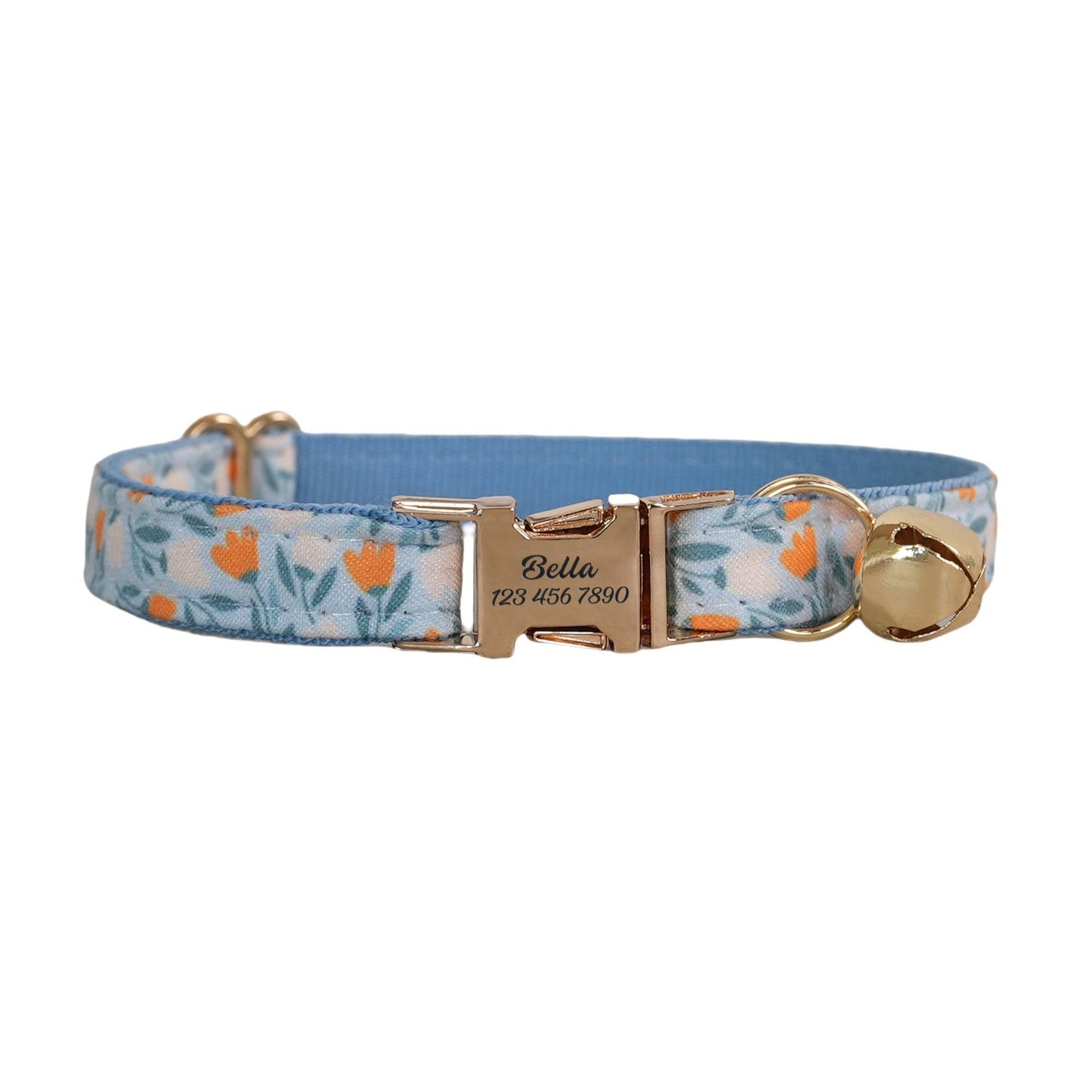 Flower Print Custom Cat Collars with Bowtie