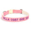 Skin Feeling Leather Cotton with Embroidered Anti-Lost Personalized Dog Collar