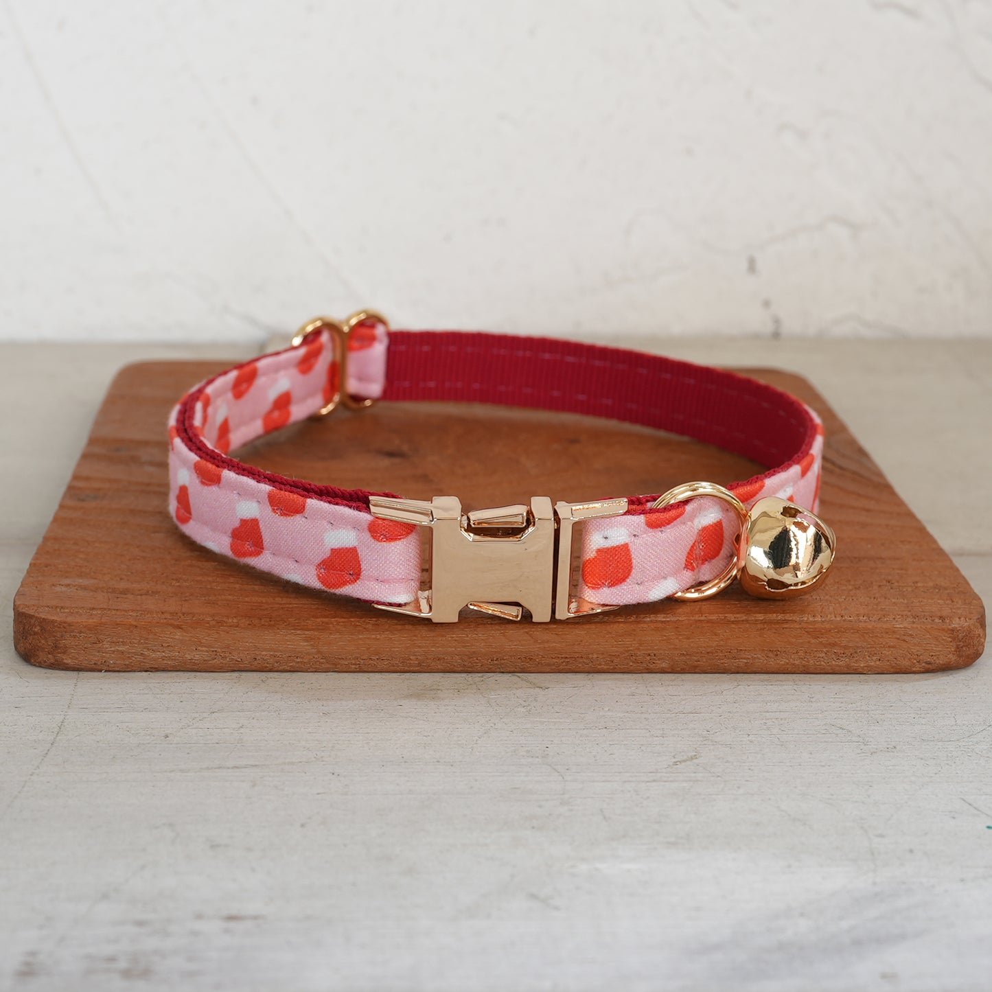 Christmas Adjustable Personalized Cat Collar With Removable Bell