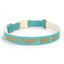 Skin Feeling Leather Cotton with Embroidered Anti-Lost Personalized Dog Collar