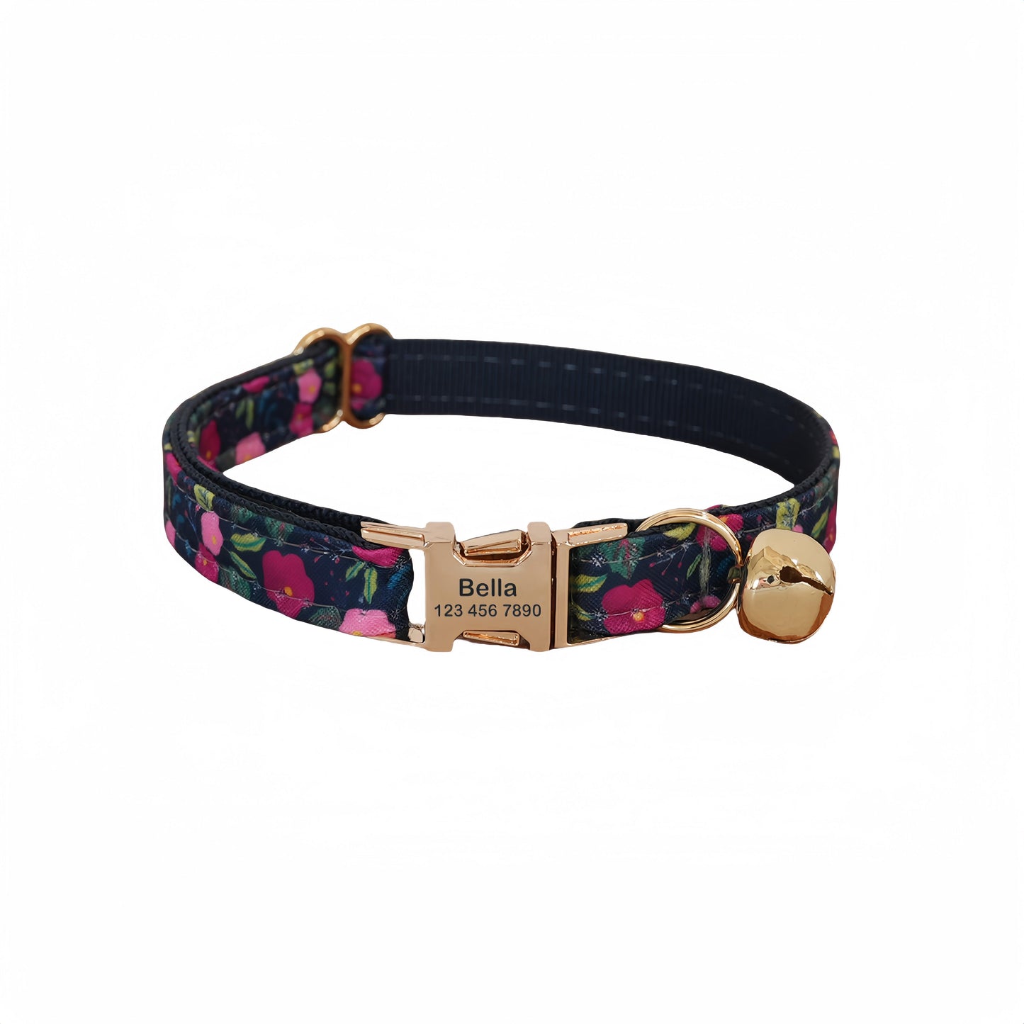 Flower Print Custom Cat Collars with Bowtie