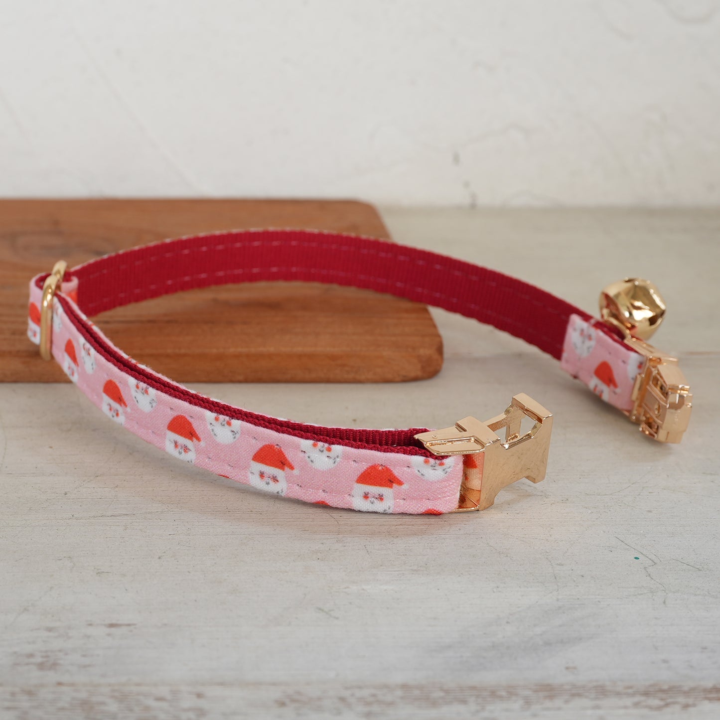 Christmas Adjustable Personalized Cat Collar With Removable Bell