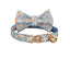 Flower Print Custom Cat Collars with Bowtie