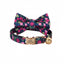 Flower Print Custom Cat Collars with Bowtie