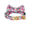 Flower Print Custom Cat Collars with Bowtie