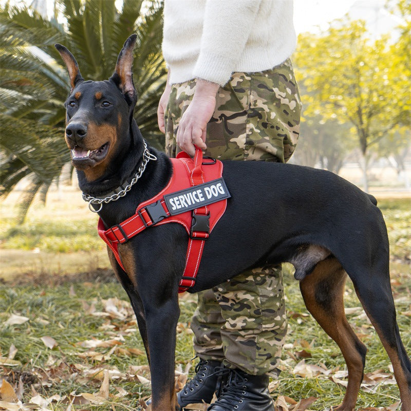 Reflective Service Dog Harness - Adjustable No Pull Personalized Pet Vest Harness