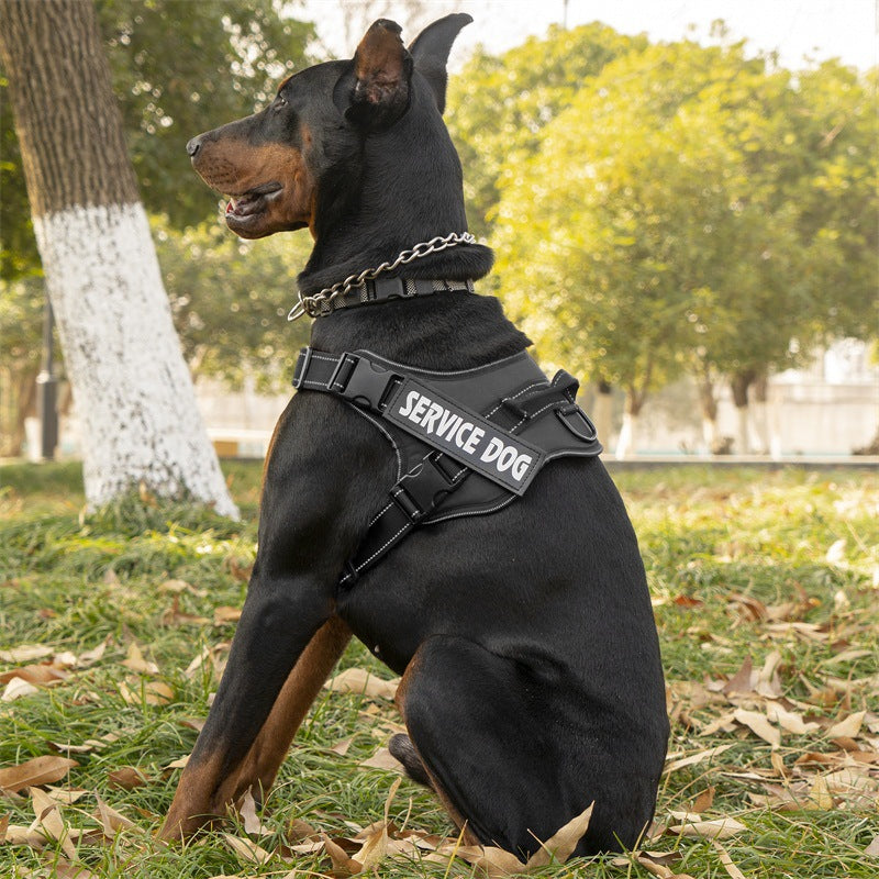 Reflective Service Dog Harness - Adjustable No Pull Personalized Pet Vest Harness