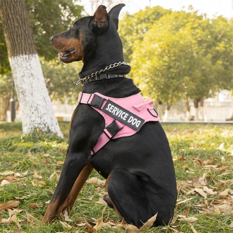 Reflective Service Dog Harness - Adjustable No Pull Personalized Pet Vest Harness