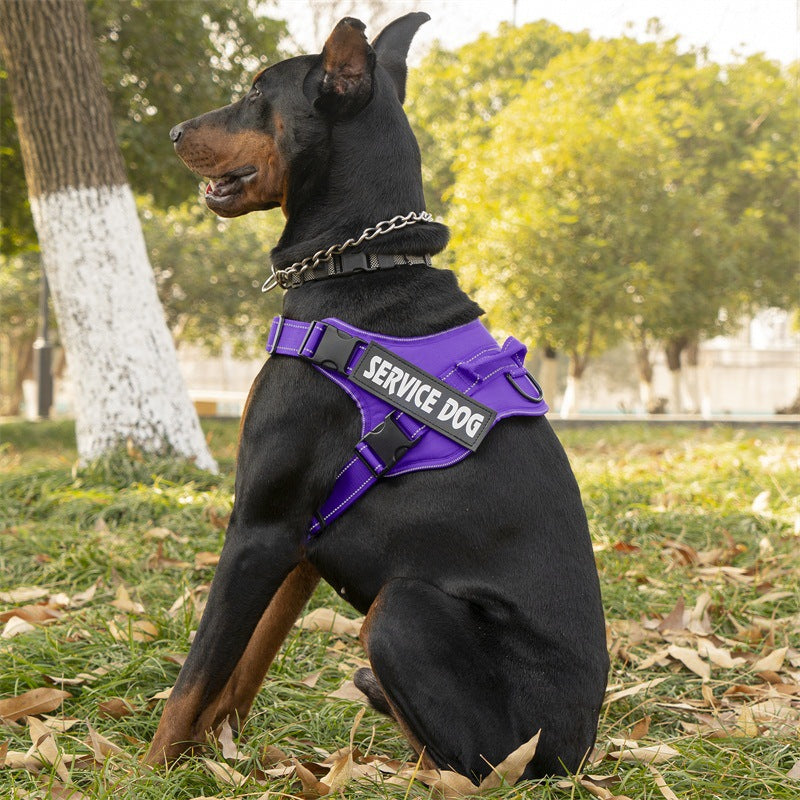 Reflective Service Dog Harness - Adjustable No Pull Personalized Pet Vest Harness