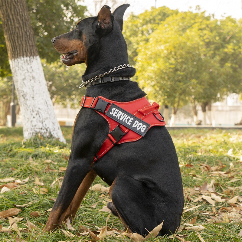 Reflective Service Dog Harness - Adjustable No Pull Personalized Pet Vest Harness