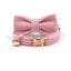 Velvet Personalized Cat Collar with Bell & Bow Tie