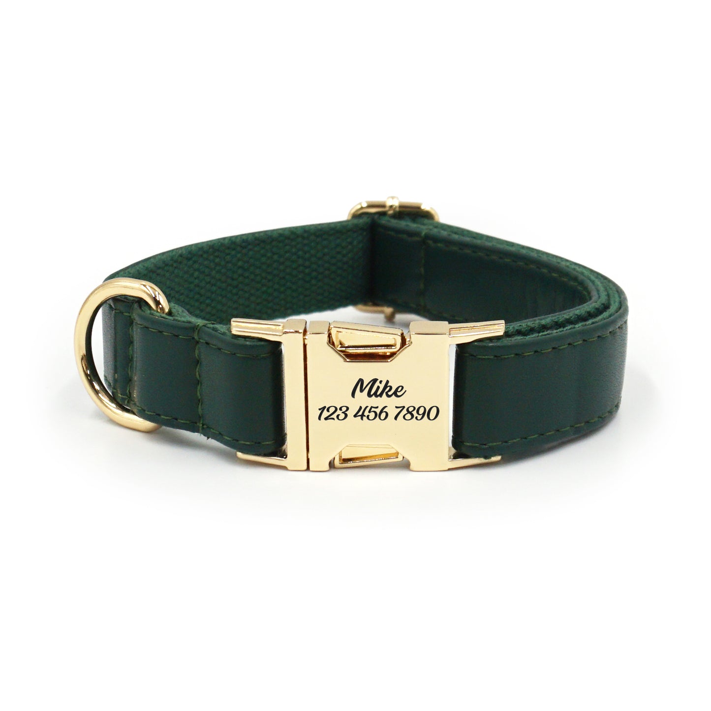 Personalized Leather Dog Collars - Customized Laser Engraved Pet Collar