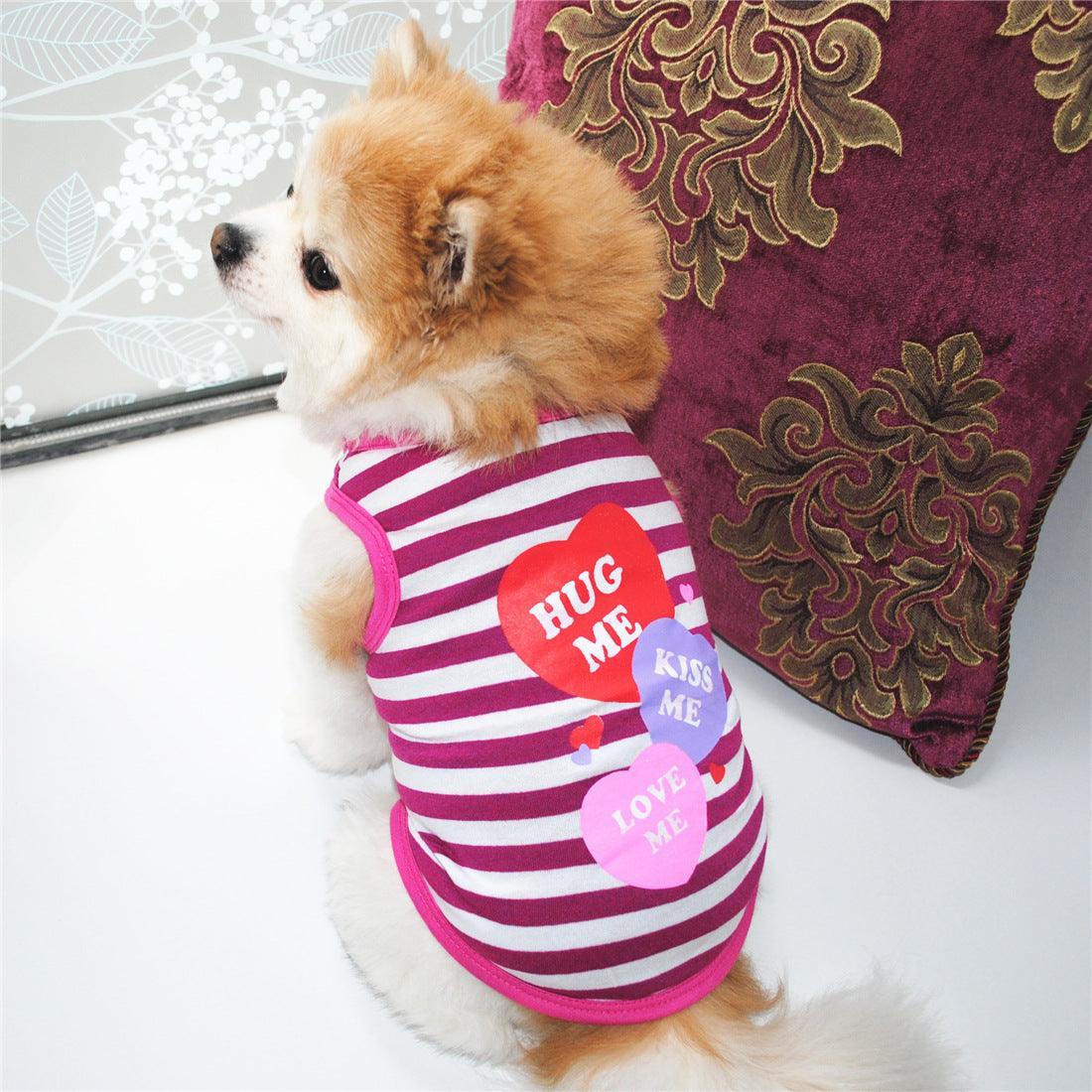 3 PCS Small Dog T Shirts Striped Dog Clothes - iTalkPet