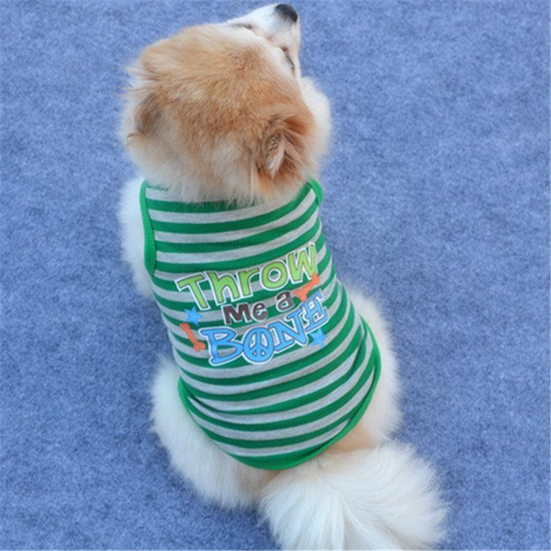 3 PCS Small Dog T Shirts Striped Dog Clothes - iTalkPet