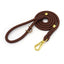 Personalized Leather Dog Collars with Leash and Poop Bag Set