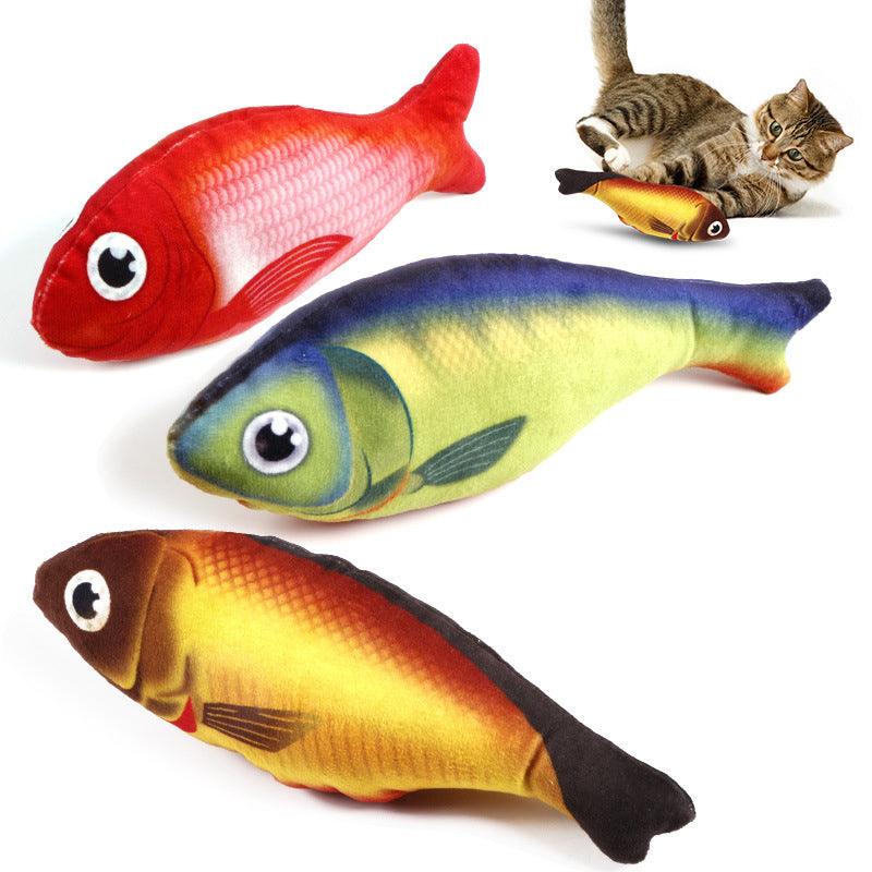 3Pcs Fish Plush Catnip Cat Toy - iTalkPet