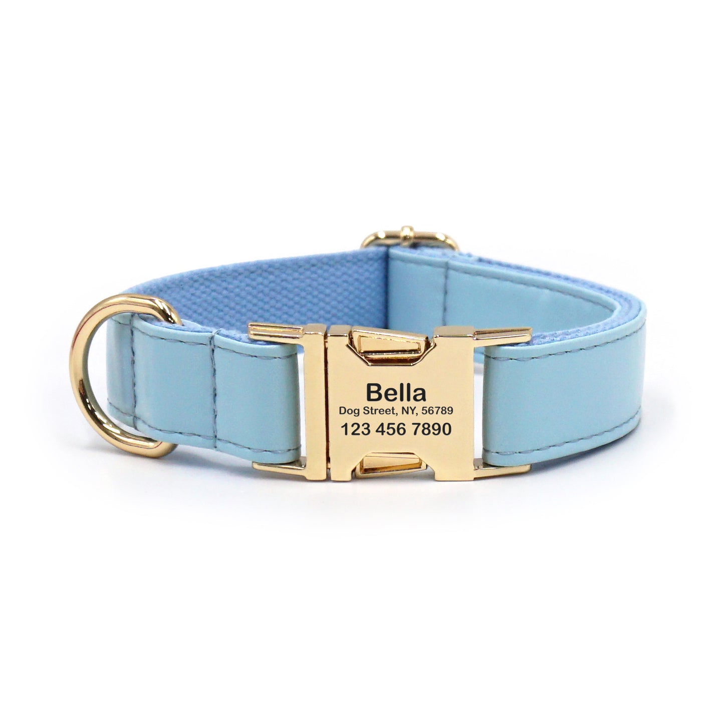 Personalized Leather Dog Collars - Customized Laser Engraved Pet Collar