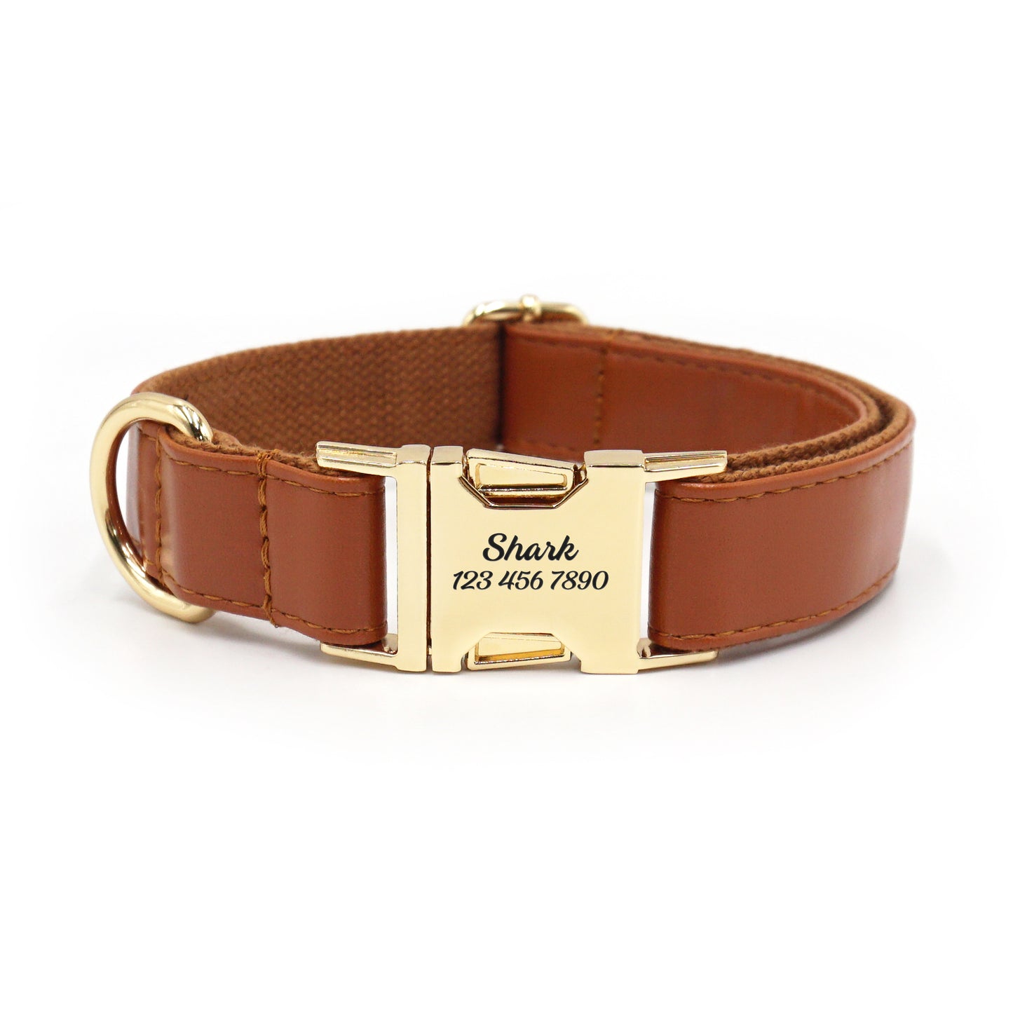 Personalized Leather Dog Collars - Customized Laser Engraved Pet Collar