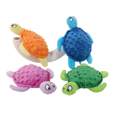 Stuffed Turtle Plush Squeaky Dog Chew Toy