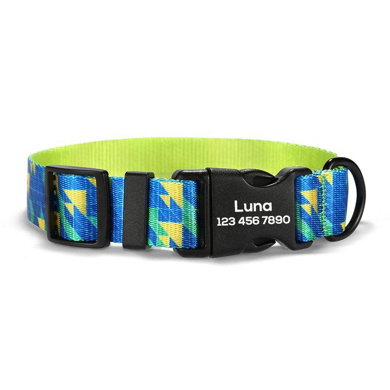 Blue Sea Personalized Dog Collar with Leas & Bow tie Set - iTalkPet