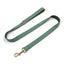 Dark Green Stripe Velvet Personalized Dog Collar Leash Harness Bowtie Poop Bag Set - iTalkPet