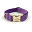 Dark Purple Velvet Personalized Dog Collar Leash Harness Bowtie Poop Bag Set - iTalkPet