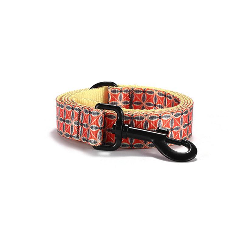 Golden Autumn Personalized Dog Collar with Leas & Bow tie Set - iTalkPet