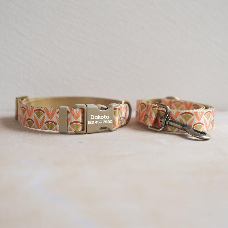 Golden Iris Personalized Dog Collar with Leas & Bow tie Set - iTalkPet