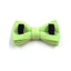 Green Stripe Velvet Personalized Dog Collar Leash Harness Bowtie Poop Bag Set - iTalkPet