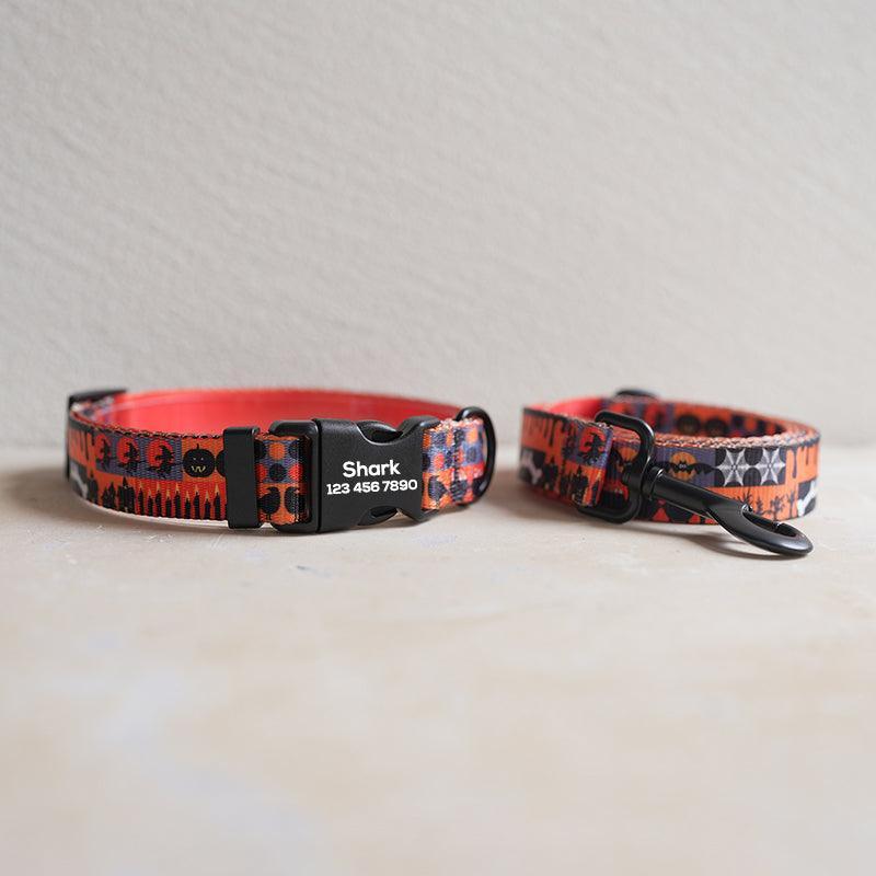 Happy Halloween Personalized Dog Collar with Leas & Bow tie Set - iTalkPet