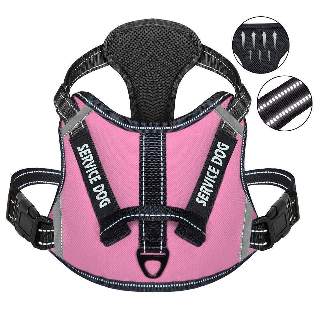 No-Pull Reflective Harness with Handle - Service Dog Adjustable Comfort ...