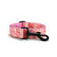 Pink Lily Personalized Dog Collar with Leas & Bow tie Set - iTalkPet