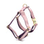 Pink Purple Velvet Personalized Dog Collar Leash Harness Bowtie Poop Bag Set - iTalkPet