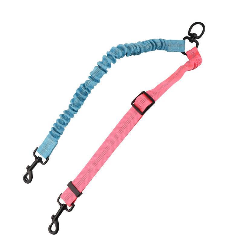 Reflecting Adjustable Double Dog Leash - iTalkPet