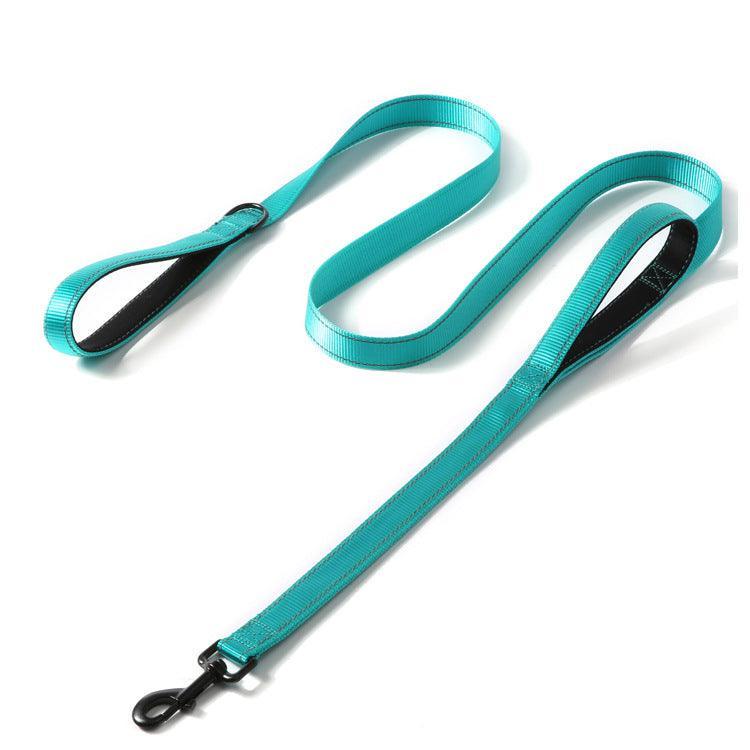 Reflective Padded Double Handle Traffic Dog Leash - iTalkPet