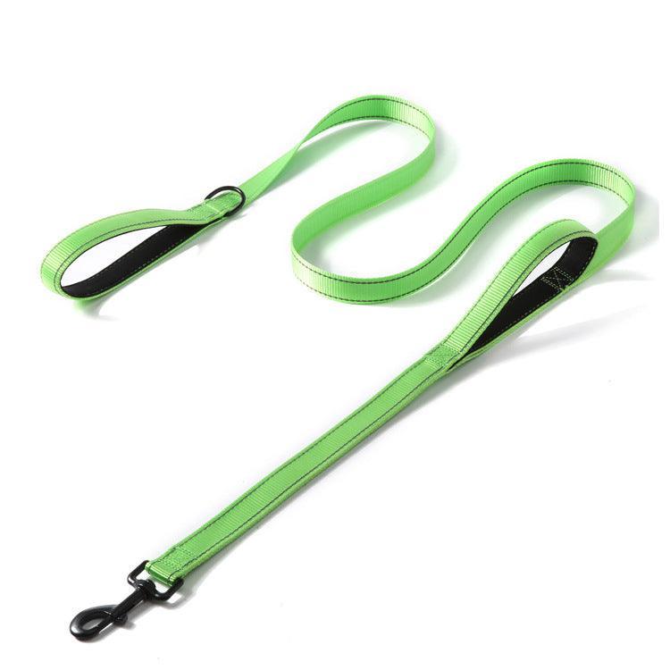 Reflective Padded Double Handle Traffic Dog Leash - iTalkPet