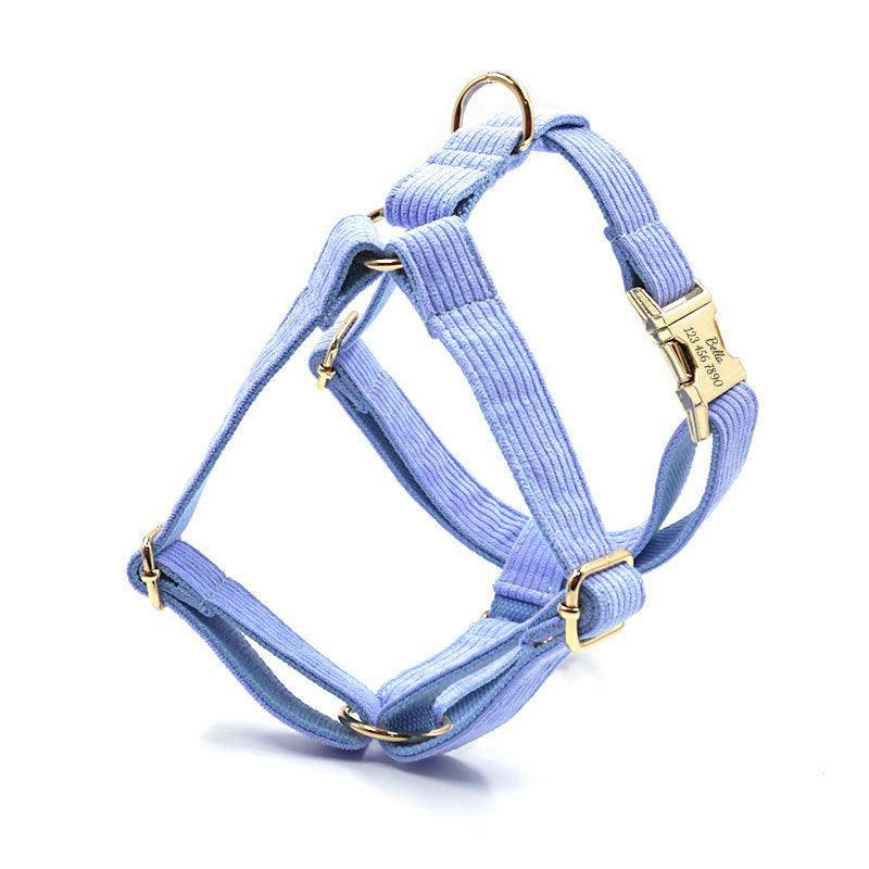 Stripe Velvet Personalized Dog Harness - iTalkPet