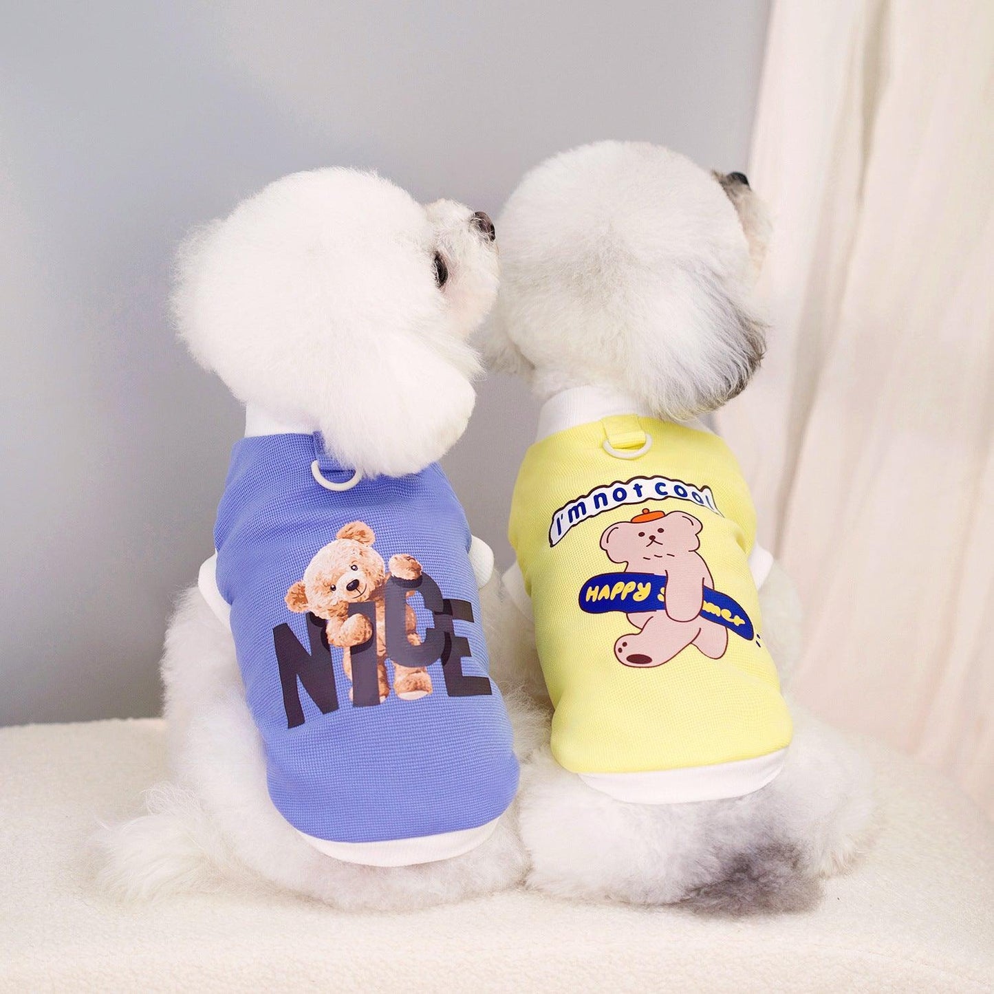 Summer Dog Vest Printed T-Shirt For Small Dogs - iTalkPet