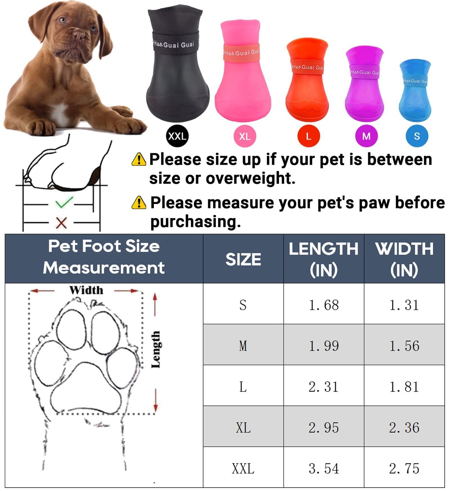 Anti-Slip Waterproof Rubber Pet Rain Shoes Boot - iTalkPet