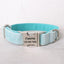 Aqua Blue Personalized Dog Collar Set - iTalkPet