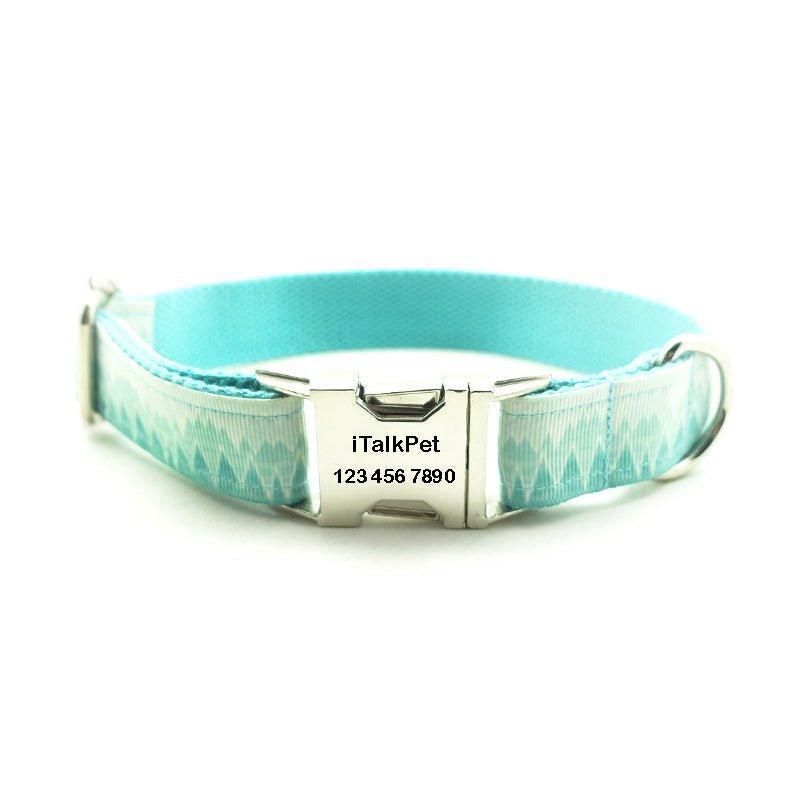 Blue Peak Soft Personalized Dog Collar Set - iTalkPet