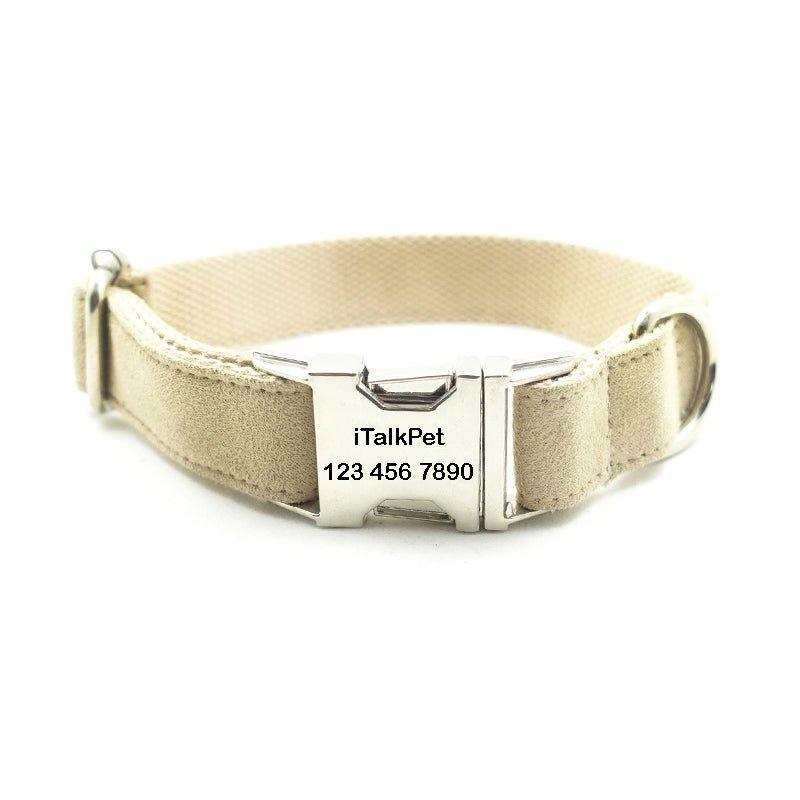 Brown Personalized Dog Collar Set - iTalkPet