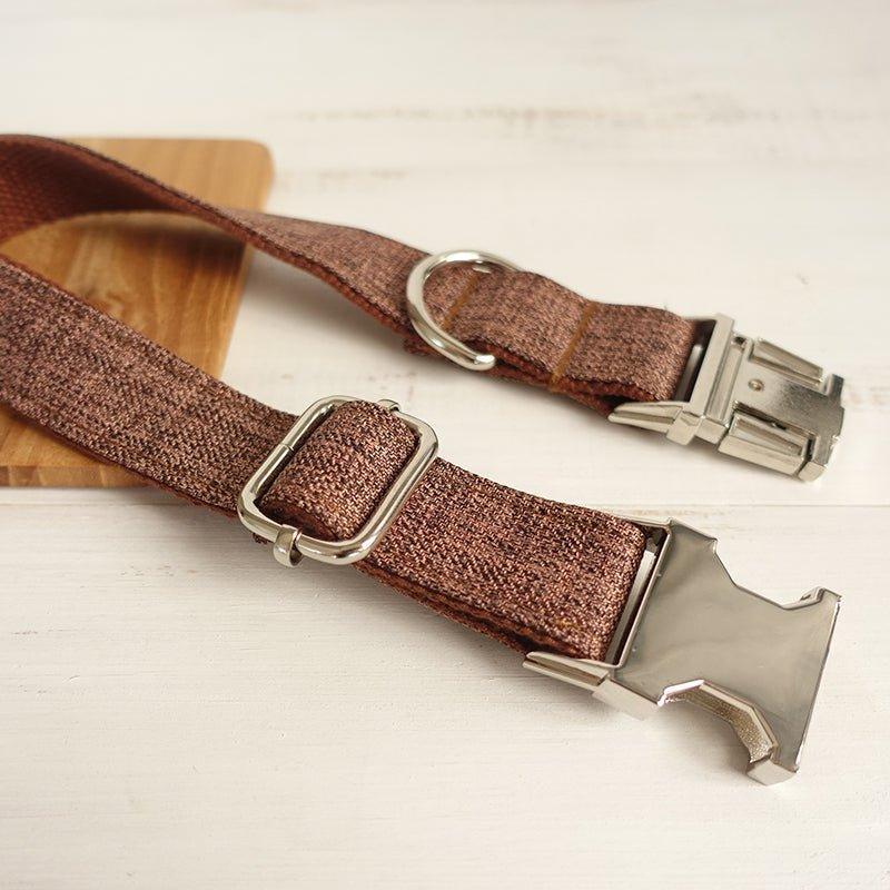 Brown Personalized Dog Collar Set - iTalkPet