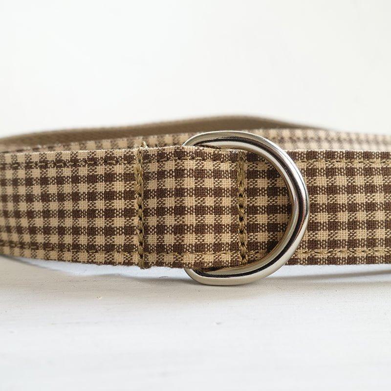 Coffee Plaid Personalized Dog Collar Set - iTalkPet