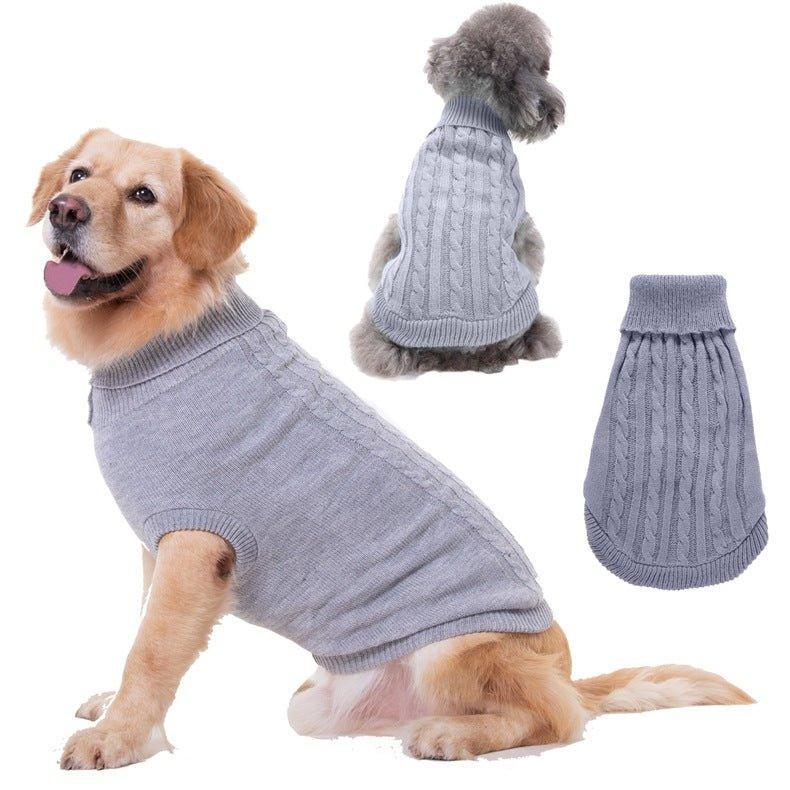 Dog Sweaters Knitted Pet Sweater Warm Dog Sweatshirt Dog Winter Clothes - iTalkPet