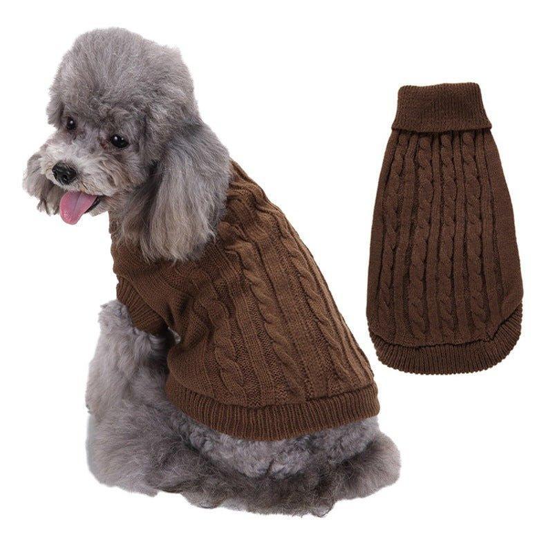 Dog Sweaters Knitted Pet Sweater Warm Dog Sweatshirt Dog Winter Clothes - iTalkPet