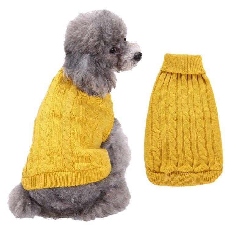 Dog Sweaters Knitted Pet Sweater Warm Dog Sweatshirt Dog Winter Clothes - iTalkPet